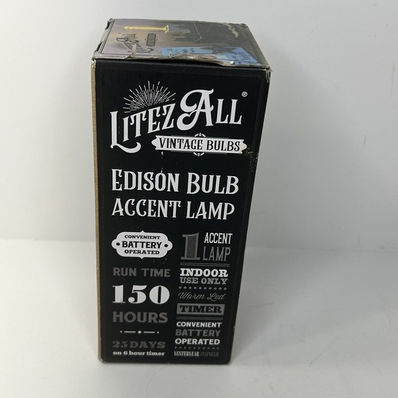 Litez All | Concrete Block Light Bulb LED Table Lamp - Picture 3 of 6